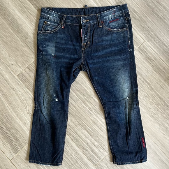 Dsquared2 Cropped Straight Leg Jeans, Size 8 - Picture 2 of 7